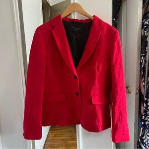 Rag & Bone Red Linen Blend Blazer